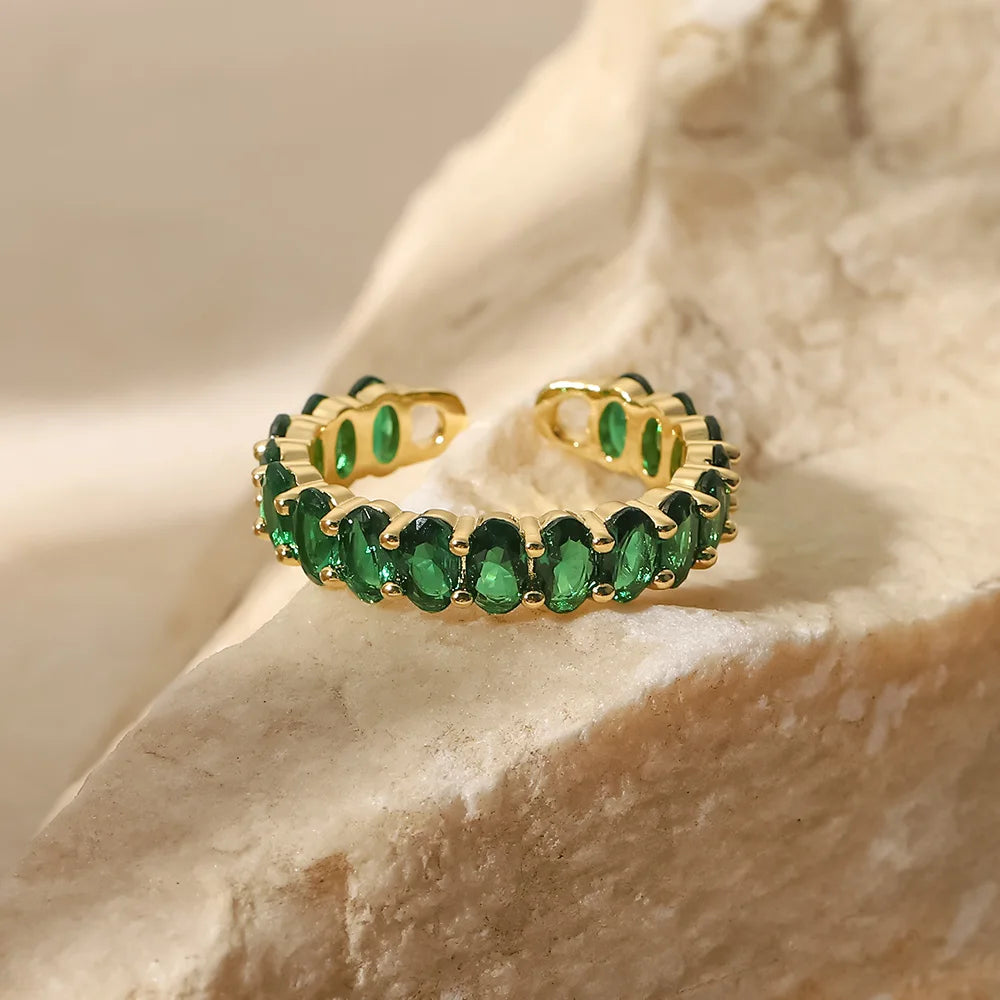 Chunky Sleek 18K Gold Plated over Stainless Steel Elysian Ring Waterproof and Tarnish Resistant Ror Women Jewelry Anillos