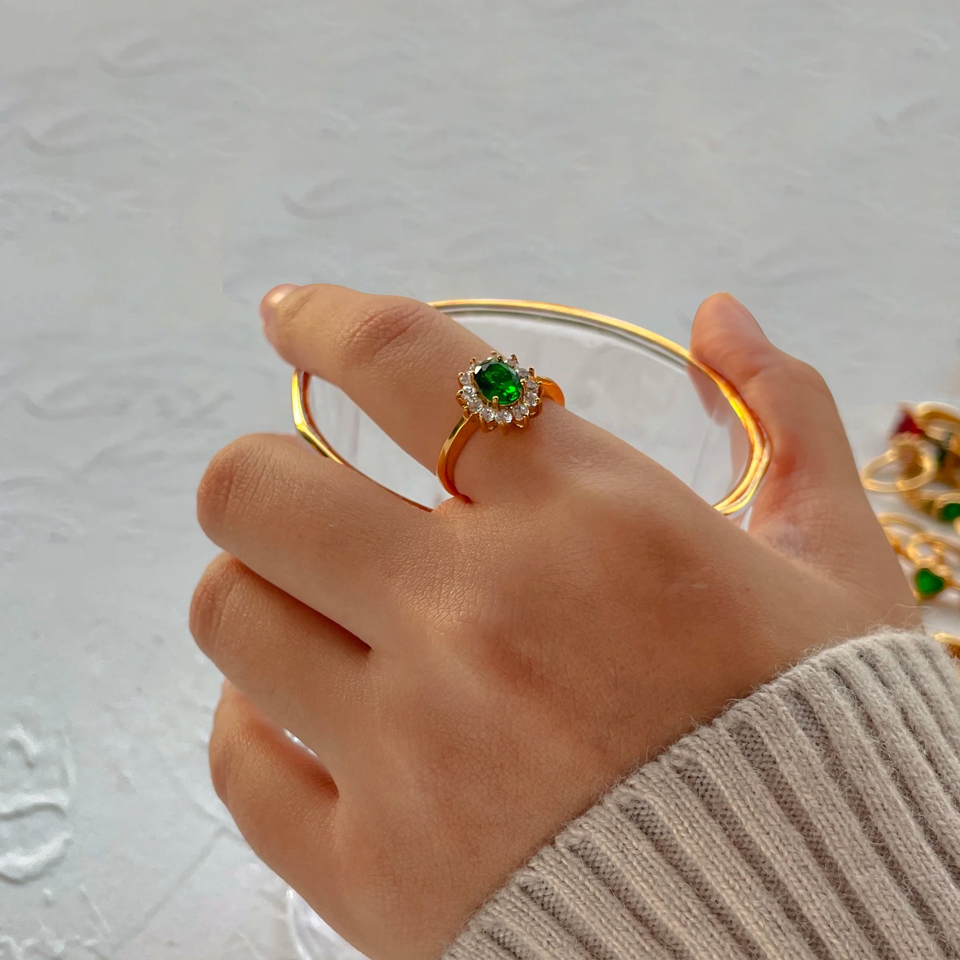 Chunky Sleek 18K Gold Plated over Stainless Steel Elysian Ring Waterproof and Tarnish Resistant Ror Women Jewelry Anillos